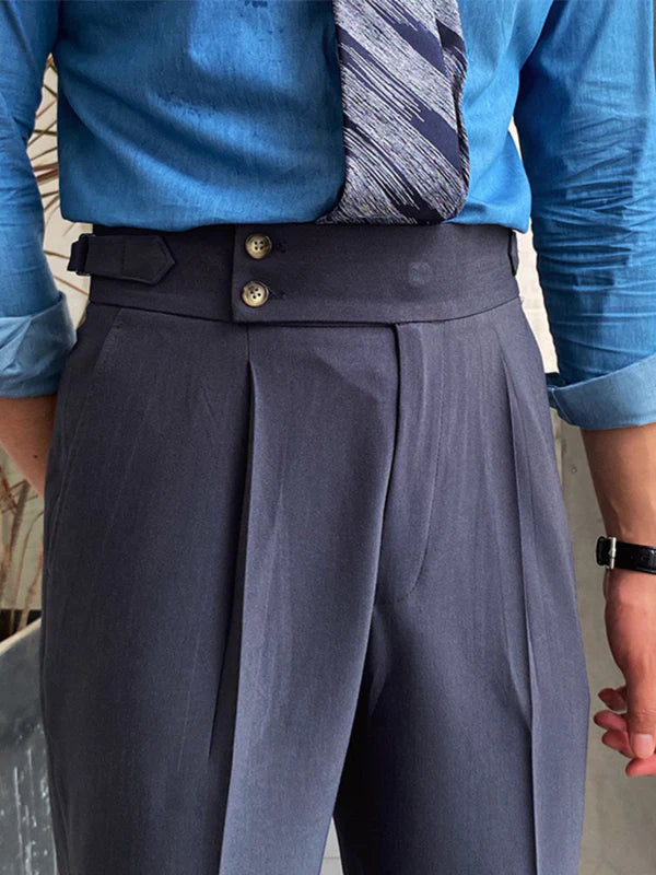 Kelvin Trousers | Men’s High-Waisted Straight-Leg Pants for Autumn