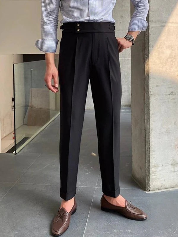 Kelvin Trousers | Men’s High-Waisted Straight-Leg Pants for Autumn
