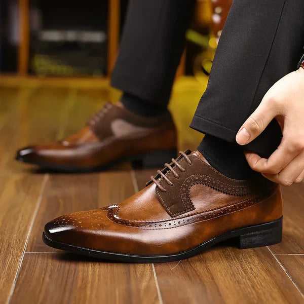 Kavan Oxford Shoes | Men’s Black Leather Formal Dress Footwear