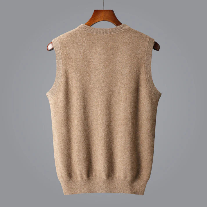Kingson Men’s Vest | Knitted V-Neck for Autumn