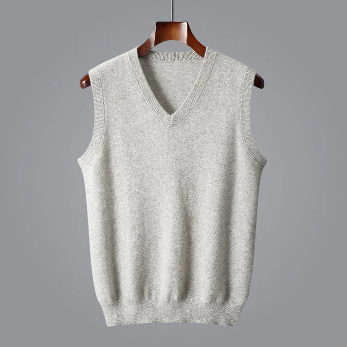 Kingson Men’s Vest | Knitted V-Neck for Autumn