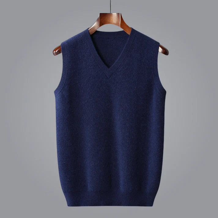 Kingson Men’s Vest | Knitted V-Neck for Autumn