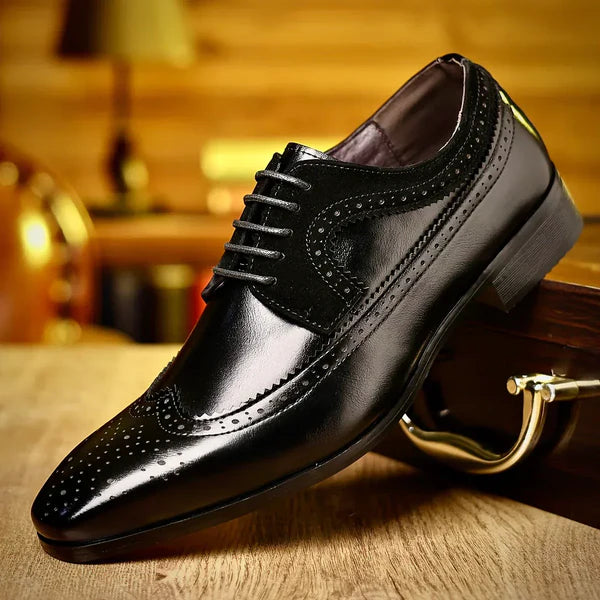 Kavan Oxford Shoes | Men’s Black Leather Formal Dress Footwear
