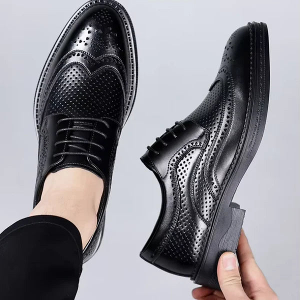 Ichabod Dress Shoes | Men’s Elegant Vegan Leather Wingtip Oxfords