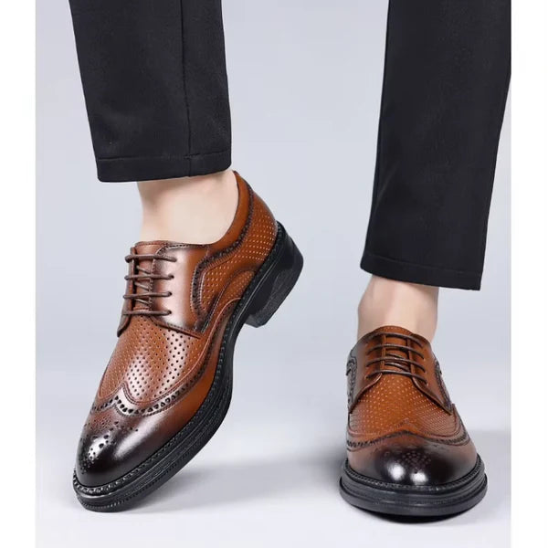 Ichabod Dress Shoes | Men’s Elegant Vegan Leather Wingtip Oxfords