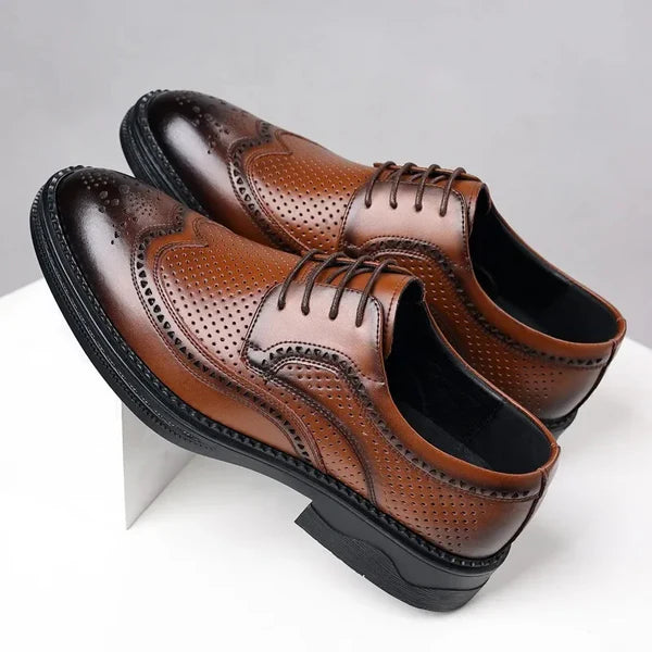Ichabod Dress Shoes | Men’s Elegant Vegan Leather Wingtip Oxfords