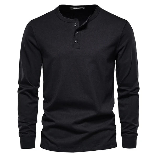 Jacinth Long Sleeve T-Shirt | Men’s Cotton Crewneck for Autumn