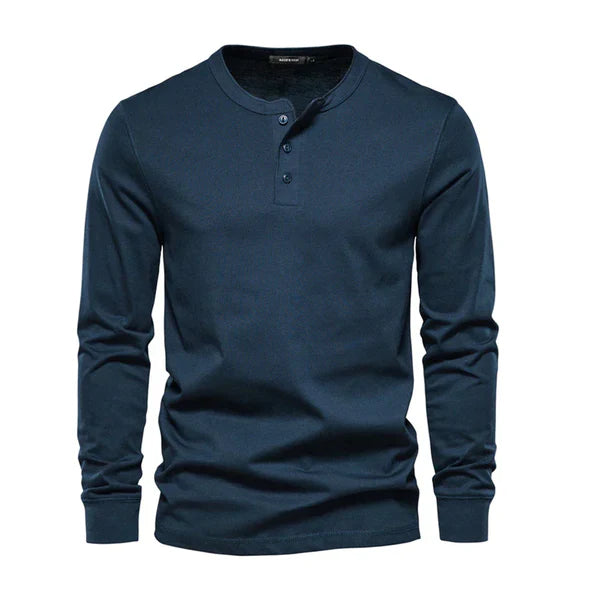 Jacinth Long Sleeve T-Shirt | Men’s Cotton Crewneck for Autumn