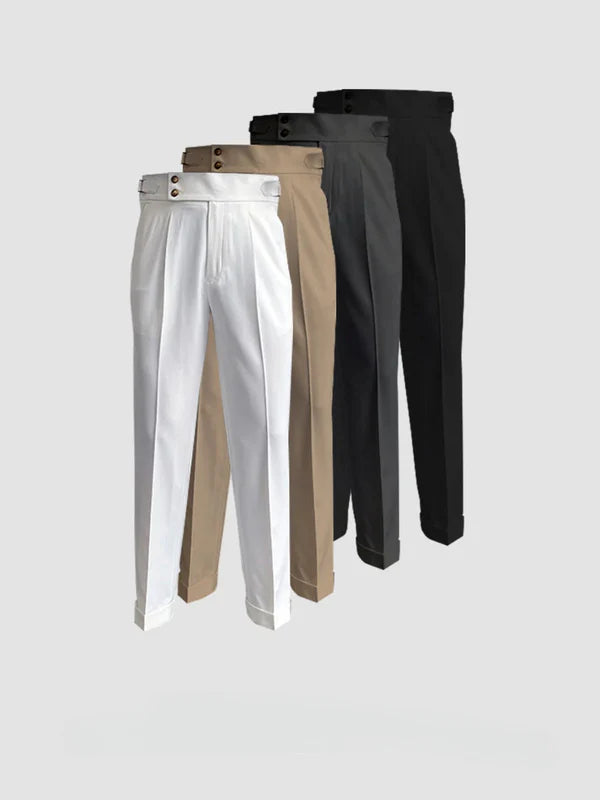 Kelvin Trousers | Men’s High-Waisted Straight-Leg Pants for Autumn