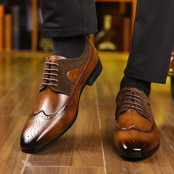 Kavan Oxford Shoes | Men’s Black Leather Formal Dress Footwear